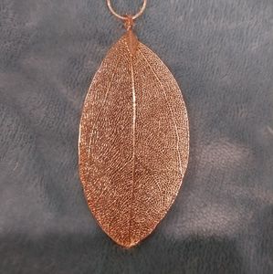 Gorgeous Rose Gold Leaf Necklace